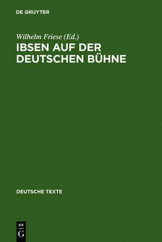 Cover image for Ibsen auf der deutschen Buhne