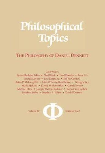 Cover image for Philosophical Topics 22: The Philosophy of Daniel Dennett