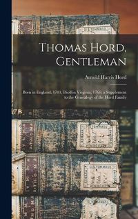 Cover image for Thomas Hord, Gentleman