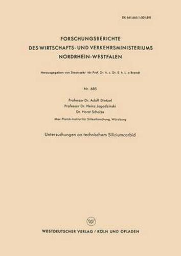 Cover image for Untersuchungen an Technischem Siliziumcarbid