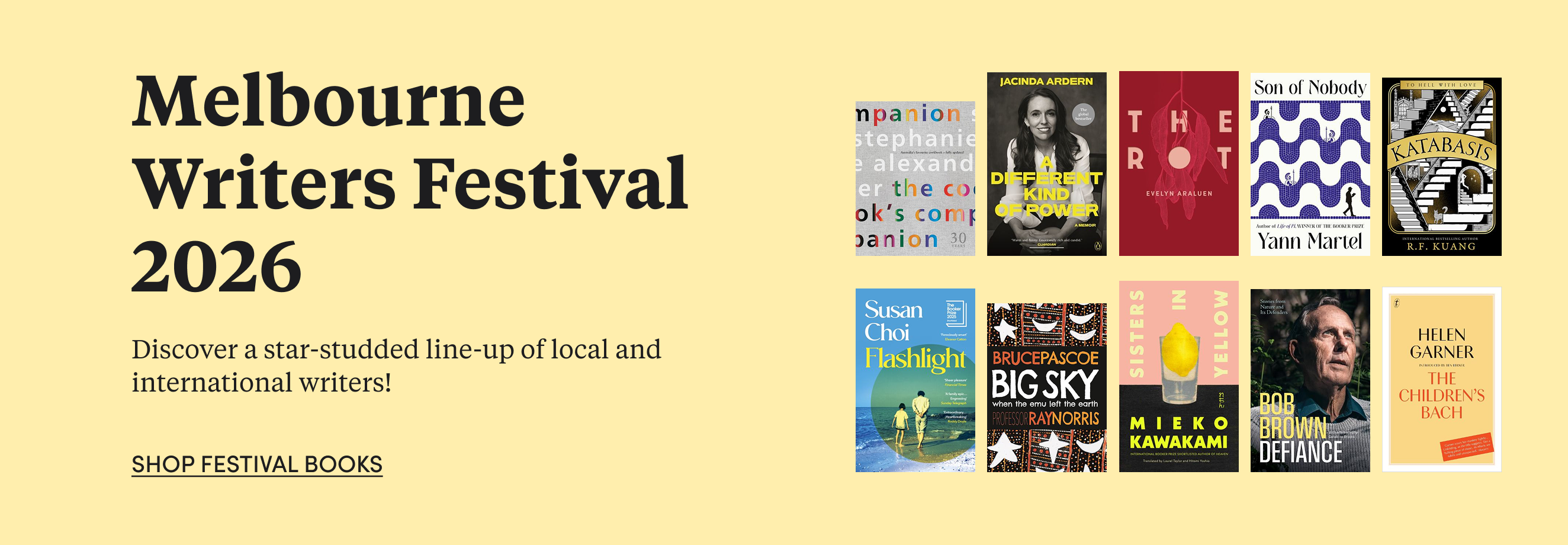 Discover a star-studded line-up of local and international writers at Melbourne Writers Festival 2026 