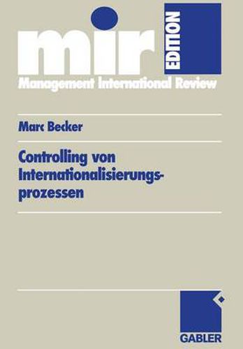 Cover image for Controlling Von Internationalisierungs-prozessen