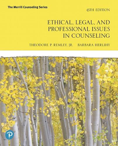 Cover image for Ethical, Legal, and Professional Issues in Counseling