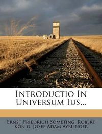 Cover image for Introductio in Universum Ius...