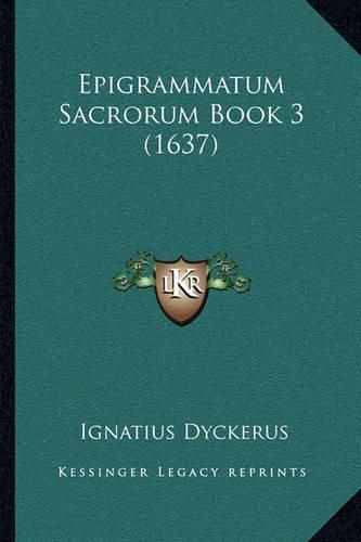 Cover image for Epigrammatum Sacrorum Book 3 (1637)