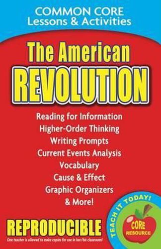 Cover image for American Revolution: Common Core Lessons & Activities