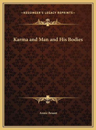 Cover image for Karma and Man and His Bodies