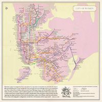 Cover image for City of Women New York City Subway Wall Map (20 x 20 Inches)