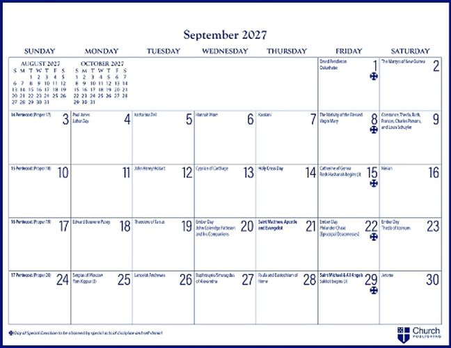 Cover image for 2027 Parish Wall Calendar