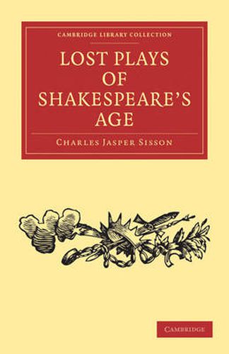 Cover image for Lost Plays of Shakespeare's Age