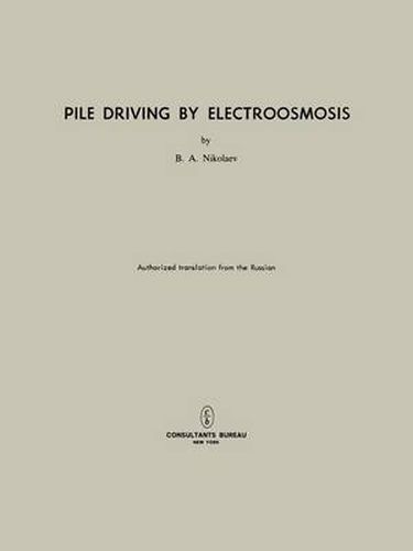 Cover image for Pile Driving by Electroosmosis