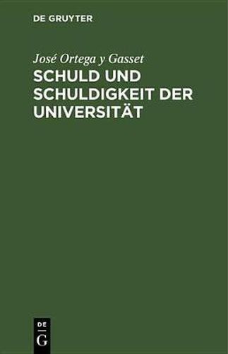 Schuld Und Schuldigkeit Der Universitat