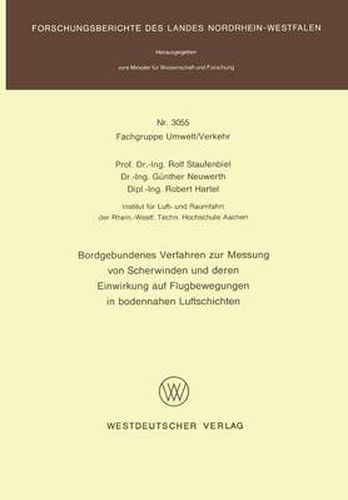 Cover image for Bordgebundenes Verfahren Zur Messung Von Scherwinden Und Deren Einwirkung Auf Flugbewegungen in Bodennahen Luftschichten