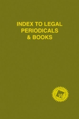 Cover image for Index to Legal Periodicals & Books