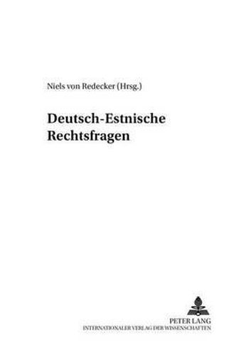 Cover image for Deutsch-Estnische Rechtsfragen