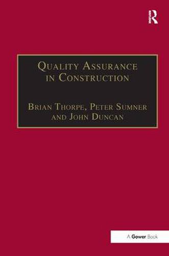 Cover image for Quality Assurance in Construction