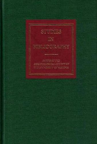 Cover image for Studies in Bibliography, v. 54