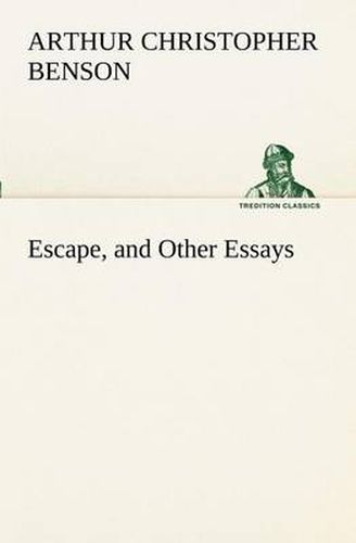 Cover image for Escape, and Other Essays
