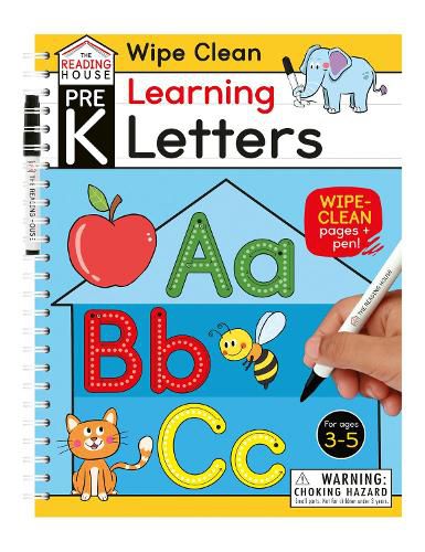 Cover image for Learning Letters (Pre-K Wipe Clean Workbook): Preschool Wipe Clean Activity Workbook, Ages 3-5, Letter Tracing, Uppercase and Lowercase, First Words, Learning to Write, and Handwriting Practice