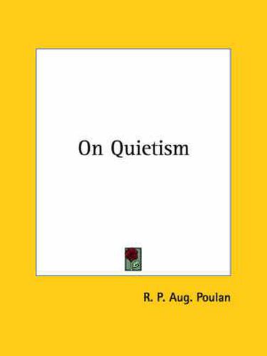 Cover image for On Quietism