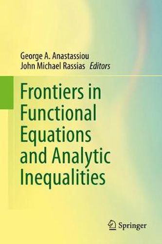 Cover image for Frontiers in Functional Equations and Analytic Inequalities