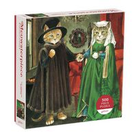 Cover image for The Arnolfini Marriage Meowsterpiece of Western Art 500 Piece Puzzle