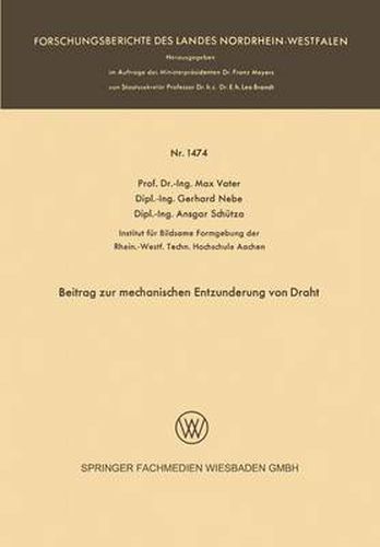 Cover image for Beitrag Zur Mechanischen Entzunderung Von Draht