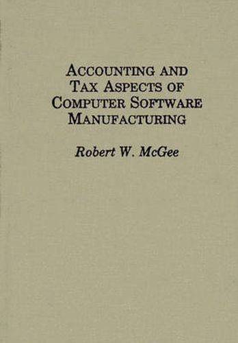 Cover image for Accounting and Tax Aspects of Computer Software Manufacturing