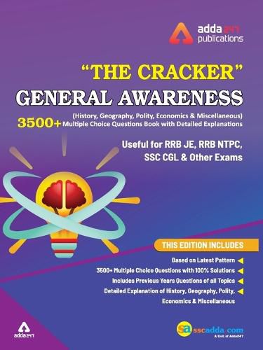 Cover image for The Cracker General Awareness (History, Geography, Polity and others) MCQ Book for RRB JE, NTPC, RRC Group D and other Exams 2019 (In English Printed Edition)