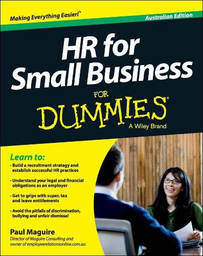 Cover image for HR For Small Business For Dummies - Australia