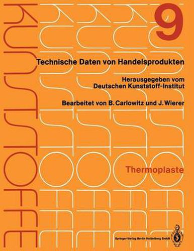 Cover image for Kunststoffe: Technische Daten Von Handelsprodukten