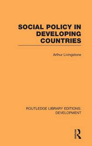 Cover image for Social Policy in Developing Countries