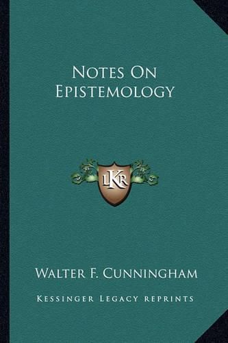 Cover image for Notes on Epistemology