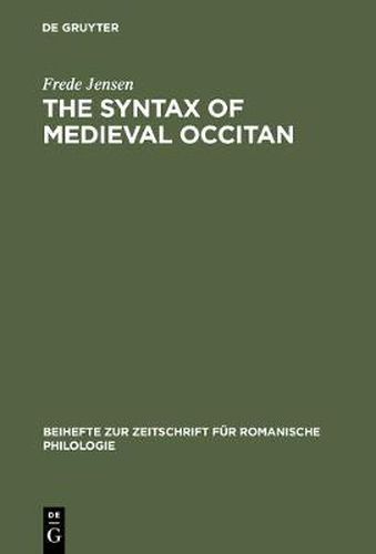 Cover image for The syntax of medieval Occitan