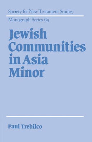 Cover image for Jewish Communities in Asia Minor