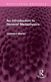 Cover image for An Introduction to General Metaphysics