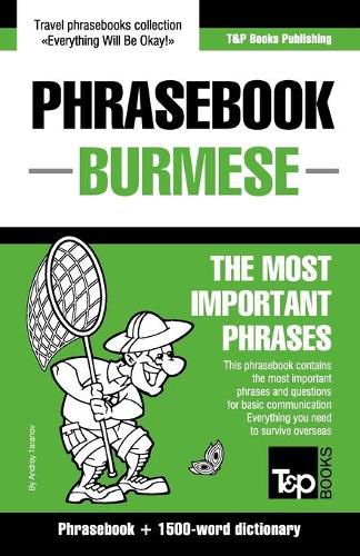 Cover image for Phrasebook - Burmese - The most important phrases: Phrasebook and 1500-word dictionary