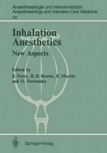 Cover image for Inhalation Anesthetics: New Aspects 2nd International Symposium