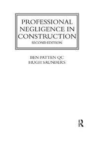 Cover image for Professional Negligence in Construction