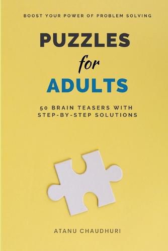 Cover image for Puzzles for Adults: 50 Brain Teasers with Step-by-Step Solutions