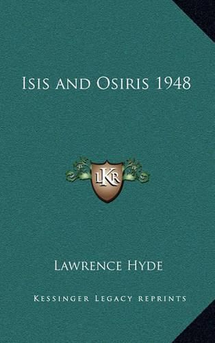 Cover image for Isis and Osiris 1948