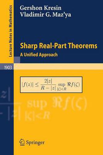 Cover image for Sharp Real-Part Theorems: A Unified Approach