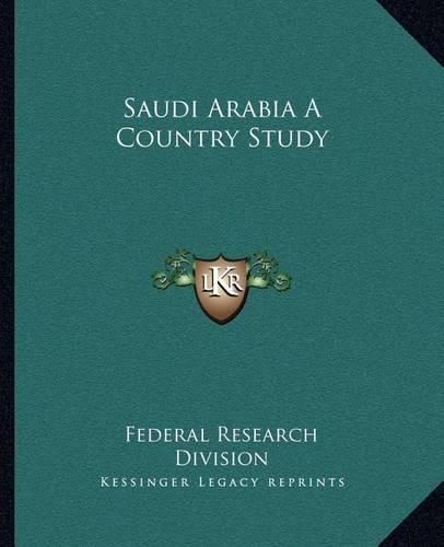 Cover image for Saudi Arabia a Country Study