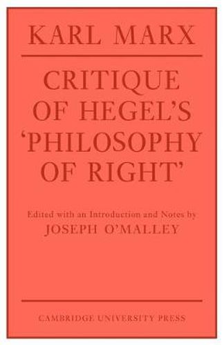 Cover image for Critique of Hegel's 'Philosophy Of Right