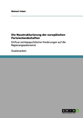 Cover image for Die Neustrukturierung Der Europaischen Parteienlandschaften