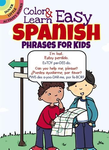 Cover image for Color & Learn Easy Spanish Phrases for Kids