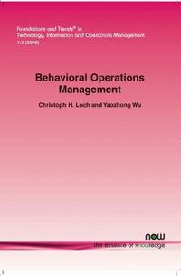 Cover image for Behavioral Operations Management