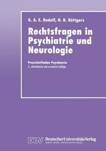 Cover image for Rechtsfragen in Psychiatrie Und Neurologie