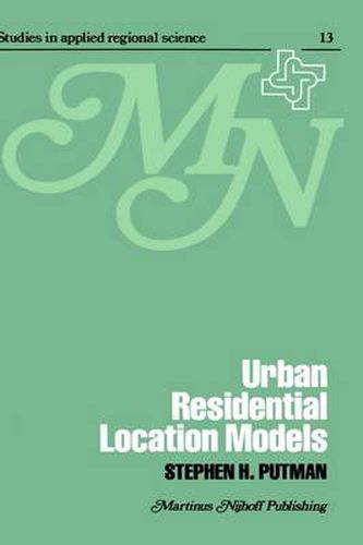 Cover image for Urban residential location models