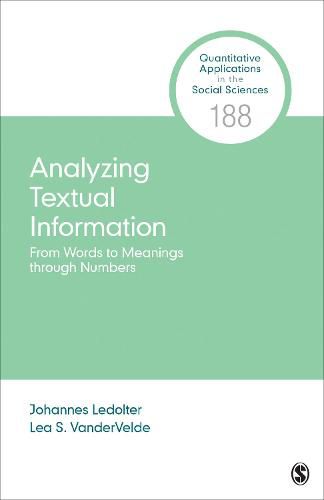Cover image for Analyzing Textual Information: From Words to Meanings through Numbers